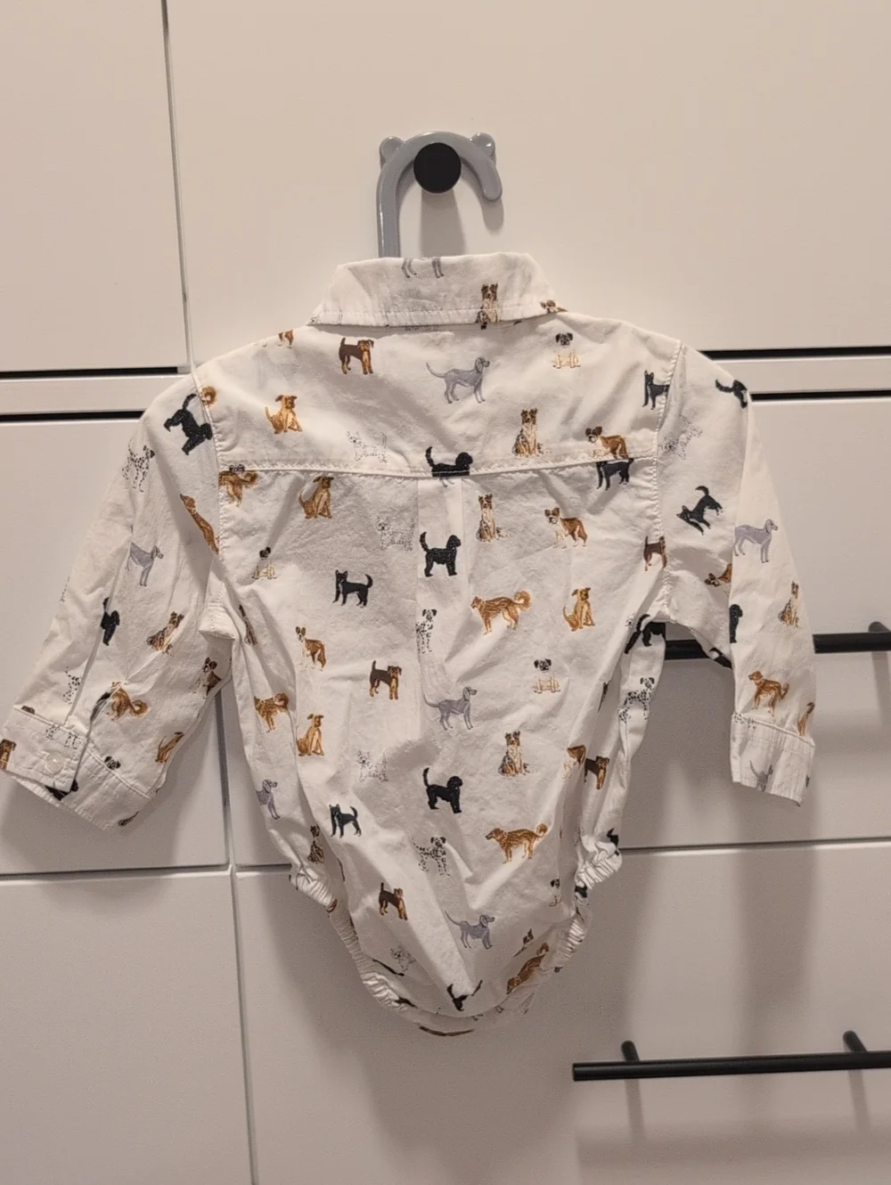 Janie and Jack Baby Poplin Dog Friends Bodysuit 6-12 Months